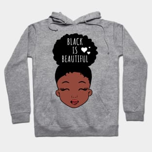 Black is Beautiful, Hearts, African American Girl, Black Girl Magic Hoodie